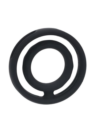 Levelz Classic Grooved Silicone Cock and Ball Ring - Black