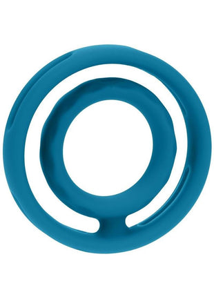 Levelz Classic Grooved Silicone Cock and Ball Ring - Teal