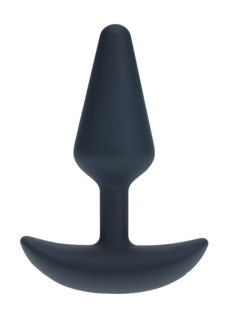 Levelz Classic Vibrating Silicone Rechargeable Anal Plug - Black - Small