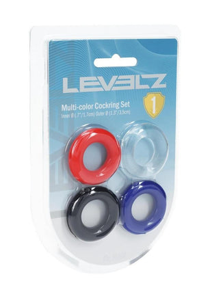 Levelz Colored Cock Rings - Multicolor - Set Of 4