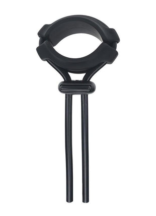 Levelz Detachable Wide Adjustable Silicone Lasso Cock Ring - Black - 5mm
