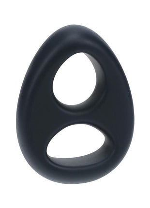 Levelz Double Liquid Silicone Cock and Ball Ring - Black