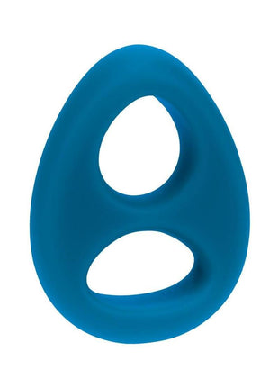 Levelz Double Liquid Silicone Cock and Ball Ring - Teal