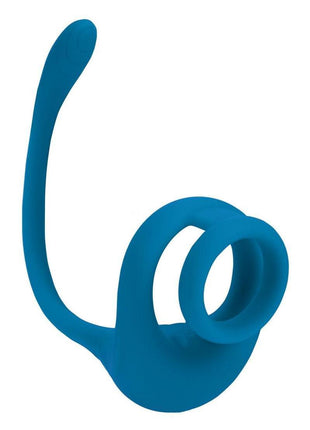 Levelz Dual Motor Rechargeable Silicone Cock Ring with Prostate Stimulator - Teal