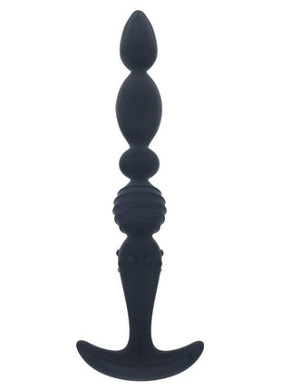 Levelz Multi Textured Silicone Flared Anal Probe - Black