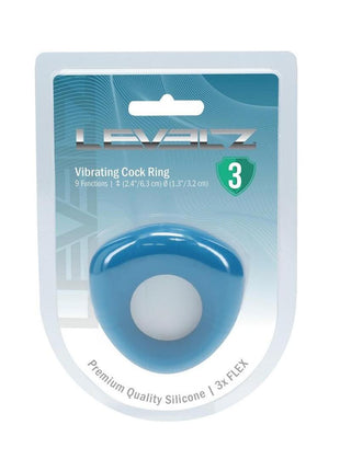 Levelz Sealed Liquid Silicone Rechargeable Vibrating Cock Ring - Teal