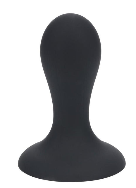 Levelz Single Rattle Liquid Silicone Anal Plug - Black - Small