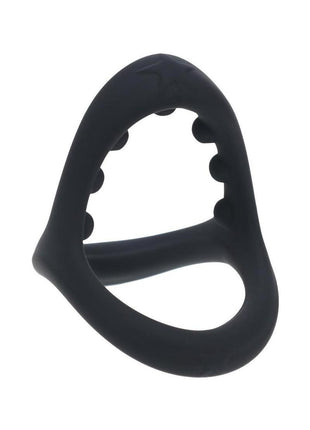 Levelz Soft Bead Grip Silicone Cock and Ball Ring - Black