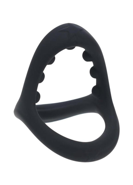 Levelz Soft Bead Grip Silicone Cock and Ball Ring - Black
