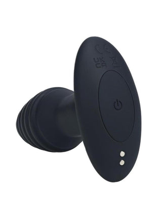 Levelz Vibrating and Rotating Ribbed Silicone Rechargeable Anal Plug with Remote Control