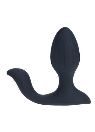Levelz Vibrating and Rotating Silicone Rechargeable Anal Plug with Ball Stimulator - Black