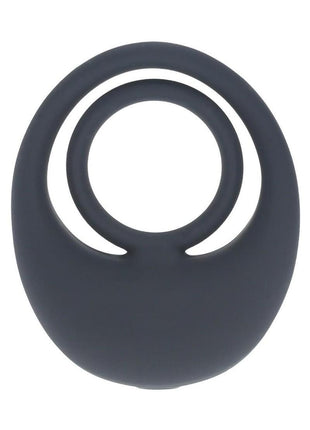 Levelz Vibrating Liquid Silicone Rechargeable Cock and Ball Ring - Black