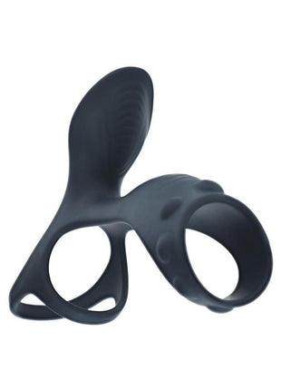 Levelz Vibrating Silicone Rechargeable Cock and Ball Ring with Shaft Loop