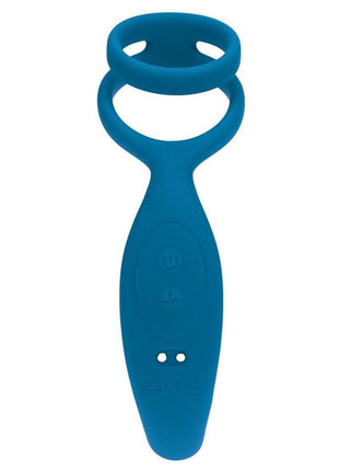Levelz Vibrating Silicone Rechargeable Prostate Stimulator with Cock and Ball Ring - Teal