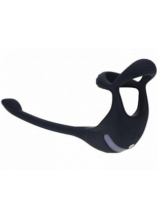 Levelz Vibrating Silicone Rechargeable Tri O Cock Ring with Prostate Stimulator and Remote Control