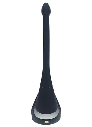 Levelz Vibrating Silicone Rechargeable Tri O Cock Ring with Prostate Stimulator and Remote Control - Black
