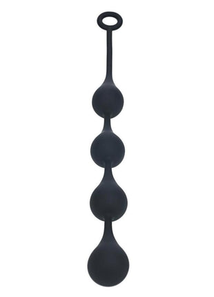 Levelz Waterdrop Silicone Anal Balls - Black - Large - 40mm