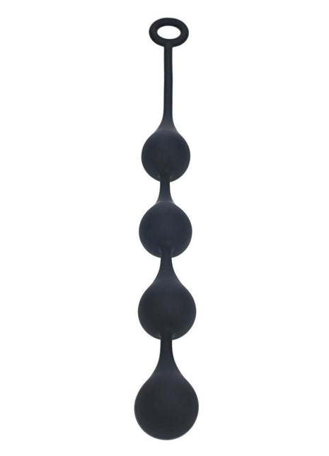 Levelz Waterdrop Silicone Anal Balls - Black - Large - 40mm