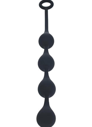 Levelz Waterdrop Silicone Anal Balls - Black - Medium - 30mm