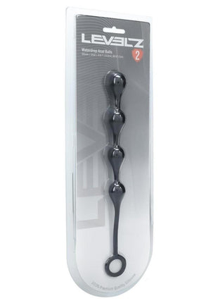Levelz Waterdrop Silicone Anal Balls - Black - Small - 20mm