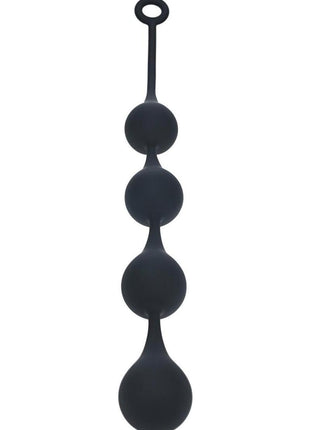 Levelz Waterdrop Silicone Anal Balls - Black - XLarge - 50mm