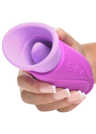 Lickgasm Licking Violet Sucking Licking Rechargeable Silicone Vibrator