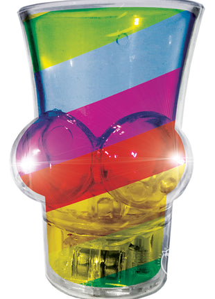 Light Up Rainbow Boobie Shot Glass - Multicolor