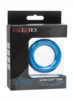 Link Up Ultra-Soft Max Silicone Cock Ring - Blue