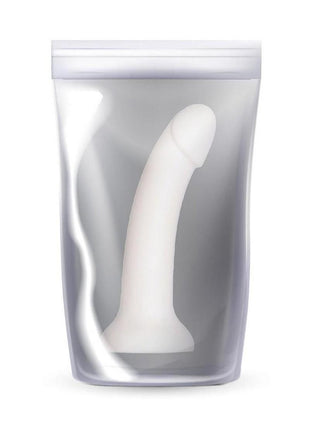 Liquid Silicone Dong with Suction Cup - White - 7in