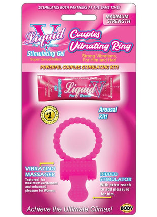 Liquid V Couples Cock Ring Kit - Pink