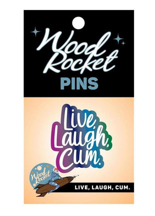 Live, Laugh, Cum Enamel Pin