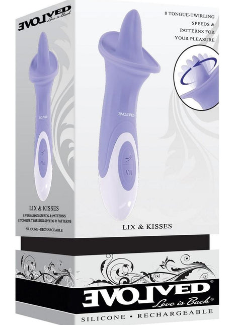 Lix and Kisses Rechargeable Silicone Clitoral Stimulator - Purple