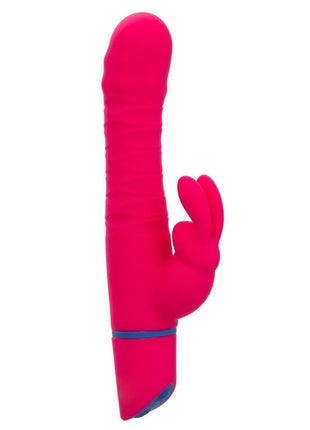 Love Bunny Beaded Spin Bunny Rechargeable Silicone Dual Motor Vibrator - Pink