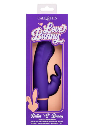 Love Bunny Rollin' G Bunny Rechargeable Silicone Dual Motor Vibrator - Purple