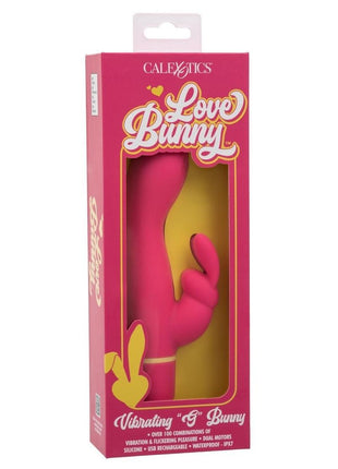 Love Bunny Vibrating G Bunny Rechargeable Silicone Rabbit Vibrator - Pink/Yellow