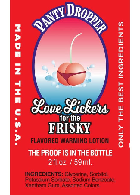 Love Lickers Cherry Flavored Warming Massage Oil 2oz - Panty Dropper