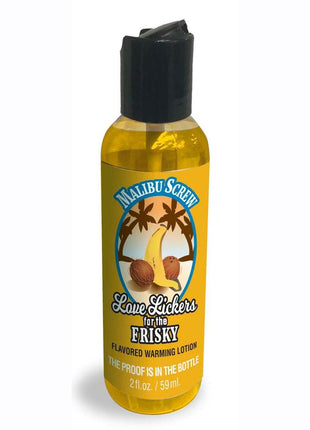 Love Lickers Pineapple and Coconut Flavored Warming Massage Oil 2oz -Malibu Screw