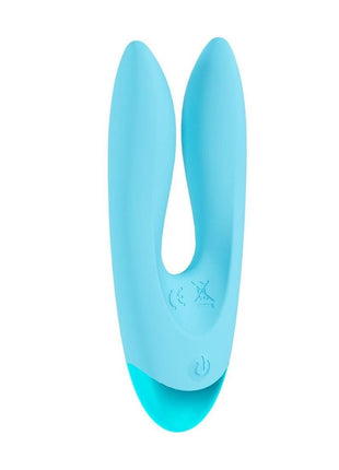 Loveline Amour 10 Function Rechargeable Silicone Dual Motor Vibe - Blue