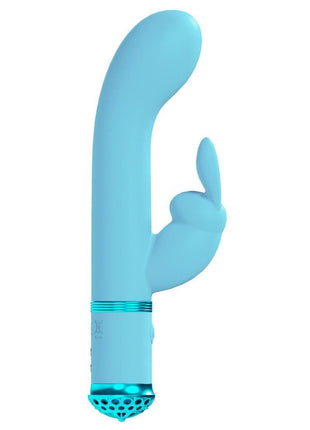 Loveline Belle 10 Function Rechargeable Silicone Rabbit Vibrator - Blue