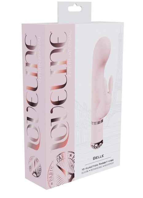 Loveline Belle 10 Function Silicone Rechargeable Rabbit Vibrator - Pink