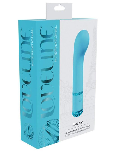 Loveline Cherie 10 Function G-Spot Silicone Rechargeable Vibrator - Blue