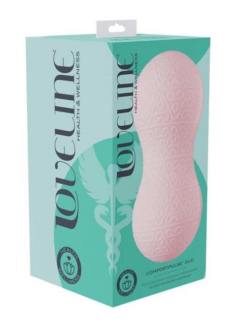 Loveline Comfortpulse 10 Function Vibrating Rechargeable Silicone Duo Massager - Pink