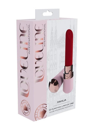 Loveline Dahlia 10 Function Silicone Lipstick Vibrator - Pink