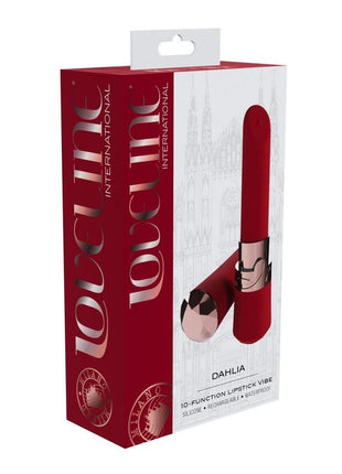 Loveline Dahlia 10 Function Silicone Lipstick Vibrator - Red