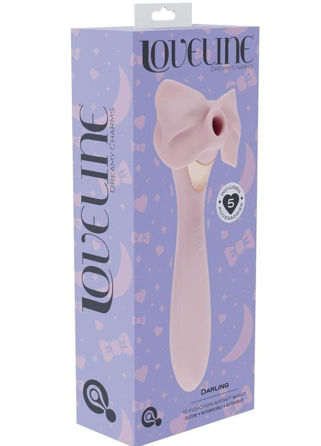 Loveline Darling Airtaptech 10 Function Silicone Rechargeable Vibrator - Pink