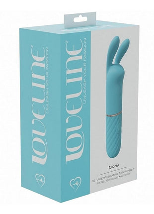 Loveline Dona Mini Rabbit Silicone Rechargeable Vibrator - Blue