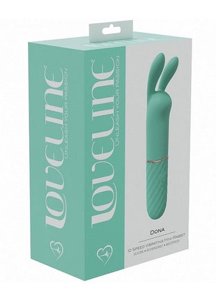 Loveline Dona Mini Rabbit Silicone Rechargeable Vibrator - Green