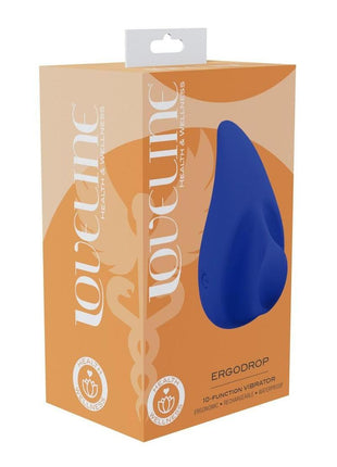 Loveline Ergodrop 10 Function Silicone Vibrator - Blue