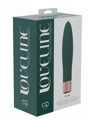 Loveline Fame Silicone Rechargeable 10 Speed Mini Vibrator - Forest - Green