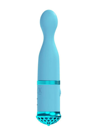 Loveline Finesse 10 Function Rechargeable Silicone Ball Tip Vibrator - Blue